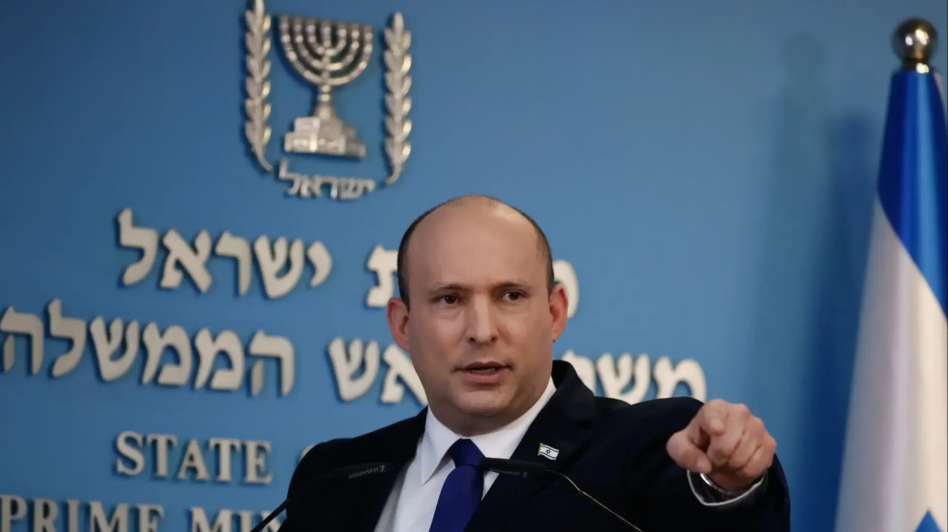 רה"מ נפתלי בנט בהצהרה, משרד ראש הממשלה, ירושלים, 18 באוגוסט 2021