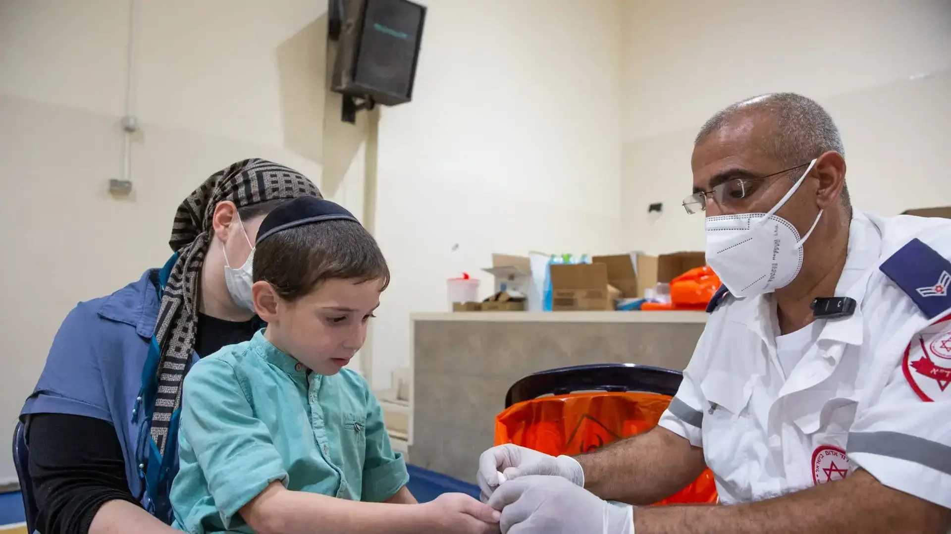 מתחם הבדיקות הסרולוגיות לילדים, קרל נטר ירושלים, 22 באוגוסט 2021
