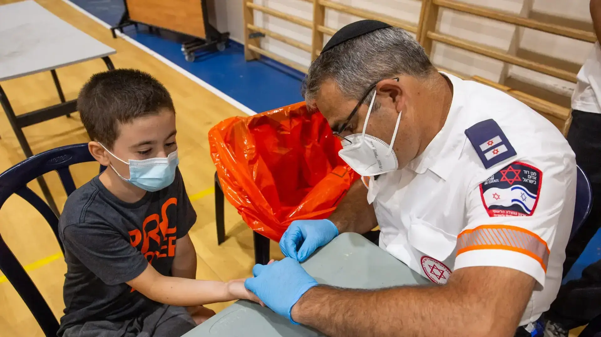 מתחם הבדיקות הסרולוגיות לילדים, קרל נטר ירושלים, 22 באוגוסט 2021