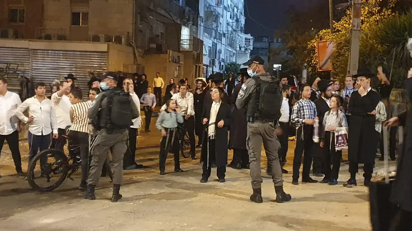 מחאת חרדים נגד עבודות הרכבת בצומת בר אילן, ירושלים 24 באוגוסט 2021