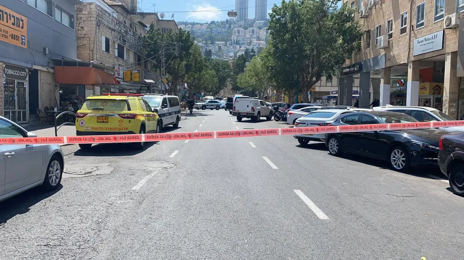 זירת השוד בסניף בנק בחיפה 2 בספטמבר 2021 זירת השוד בסניף בנק בחיפה 2 בספטמבר 2021