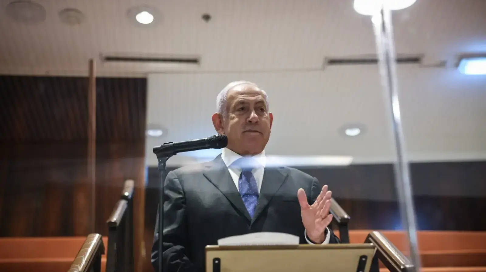 נתניהו במהלך נאומו על התקציב בכנסת 5 בספטמבר 2021 נתניהו במהלך נאומו על התקציב בכנסת 5 בספטמבר 2021