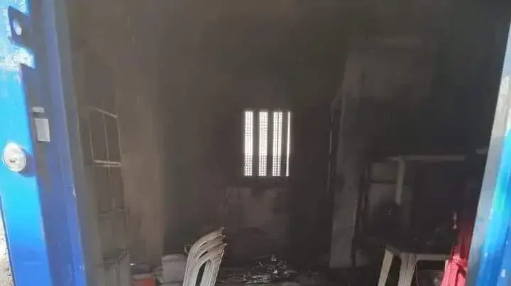 תא שהוצת על ידי אסירים ביטחוניים בכלא קציעות, 8 בספטמבר 2021 תא שהוצת על ידי אסירים ביטחוניים בכלא קציעות, 8 בספטמבר 2021