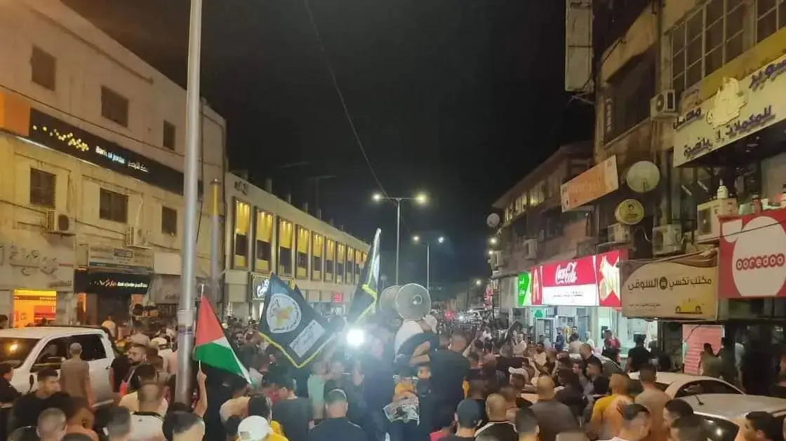 הפגנת הזדהות עם המחבלים שברחו מכלא גלבוע, ג'נין, 8 בספטמבר 2021 הפגנת הזדהות עם המחבלים שברחו מכלא גלבוע, ג'נין, 8 בספטמבר 2021