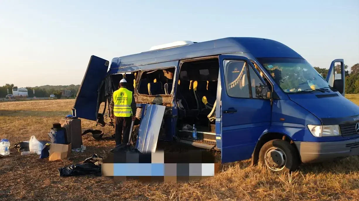 זירת התאונה ליד אומן, בה נהרג ישראלי, 9 בספטמבר 2021 זירת התאונה ליד אומן, בה נהרג ישראלי, 9 בספטמבר 2021