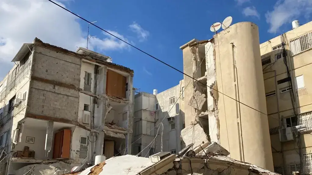 רחוב סרלין, חולון קריסת בניין שפונה מדייריו 12 בספטמבר 2021