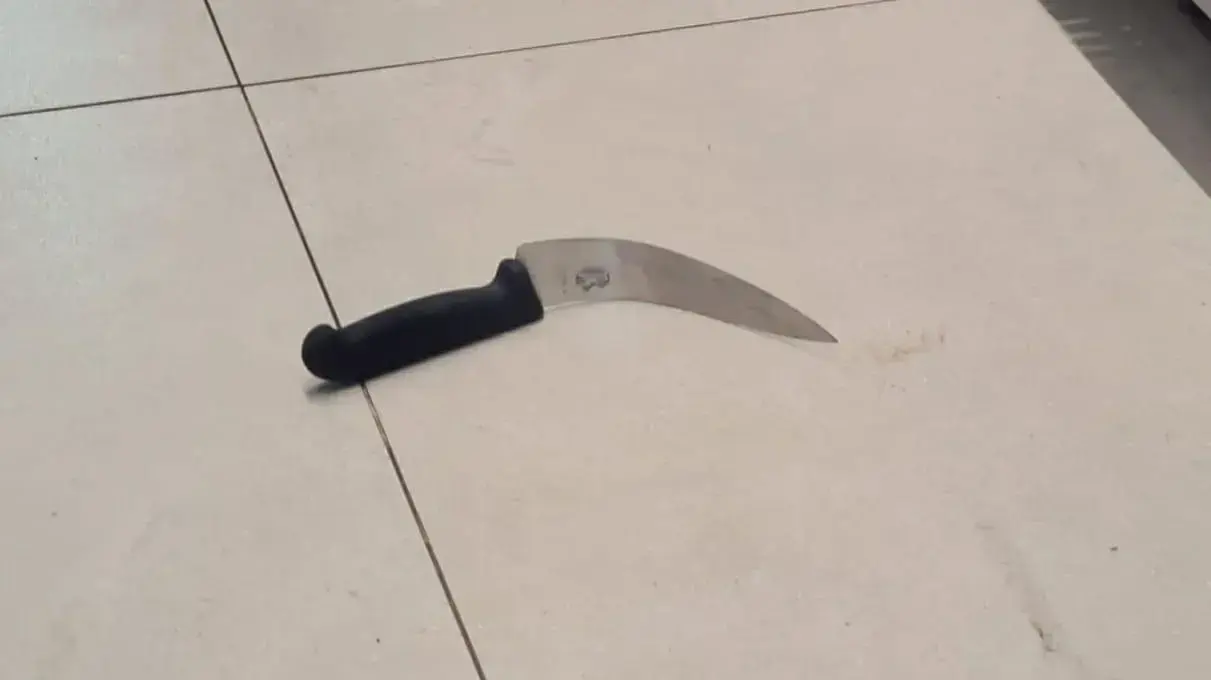 הסכין ששימשה את המחבל במהלך פיגוע הדקירה בירושלים 13 בפסטמבר 2021 הסכין ששימשה את המחבל במהלך פיגוע הדקירה בירושלים 13 בפסטמבר 2021