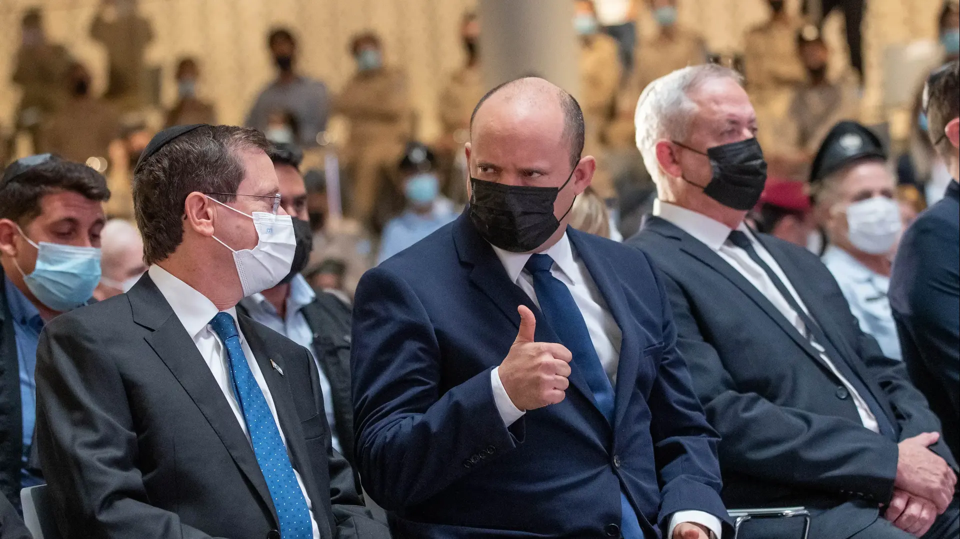טקס זיכרון לחללי מלחמת יום כיפור במעמד ראש הממשלה נפתלי בנט, נשיא המדינה יצחק הרצוג ושר הביטחון בני גנץ 19בספט 2021 טקס זיכרון לחללי מלחמת יום כיפור במעמד ראש הממשלה נפתלי בנט, נשיא המדינה יצחק הרצוג ושר הביטחון בני גנץ 19בספט 2021