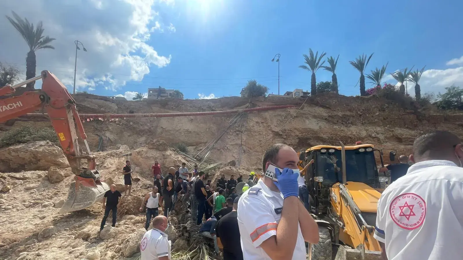 זירת קריסת הקיר בכפר כנא. 28 בספטמבר 2021 זירת קריסת הקיר בכפר כנא. 28 בספטמבר 2021