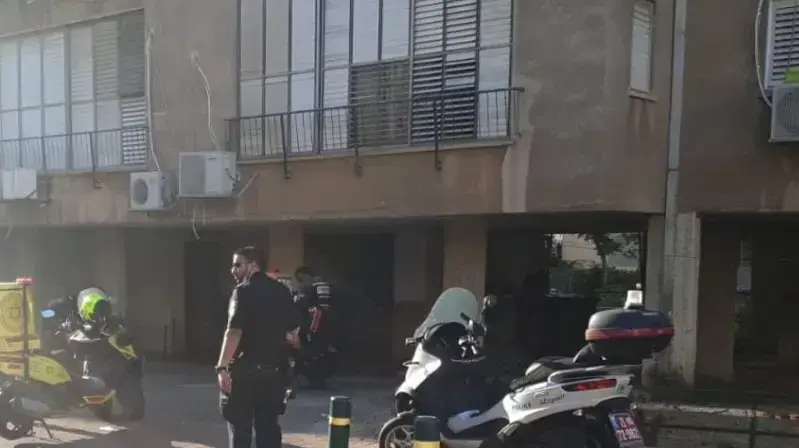 זירת נפילת הגבר בפתח תקווה 10 באוקטבור 2021 
