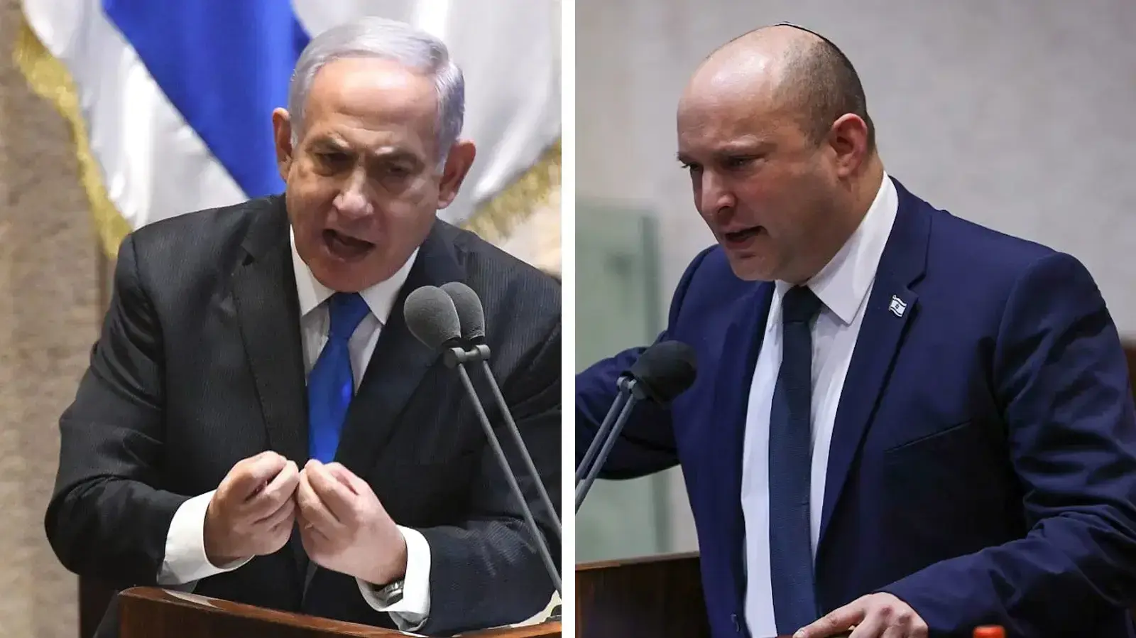 דיון 40 חתימות | נתניהו, בנט במהלך נאומם במליאה
11 באוקטובר 2021 דיון 40 חתימות | נתניהו, בנט במהלך נאומם במליאה
11 באוקטובר 2021
