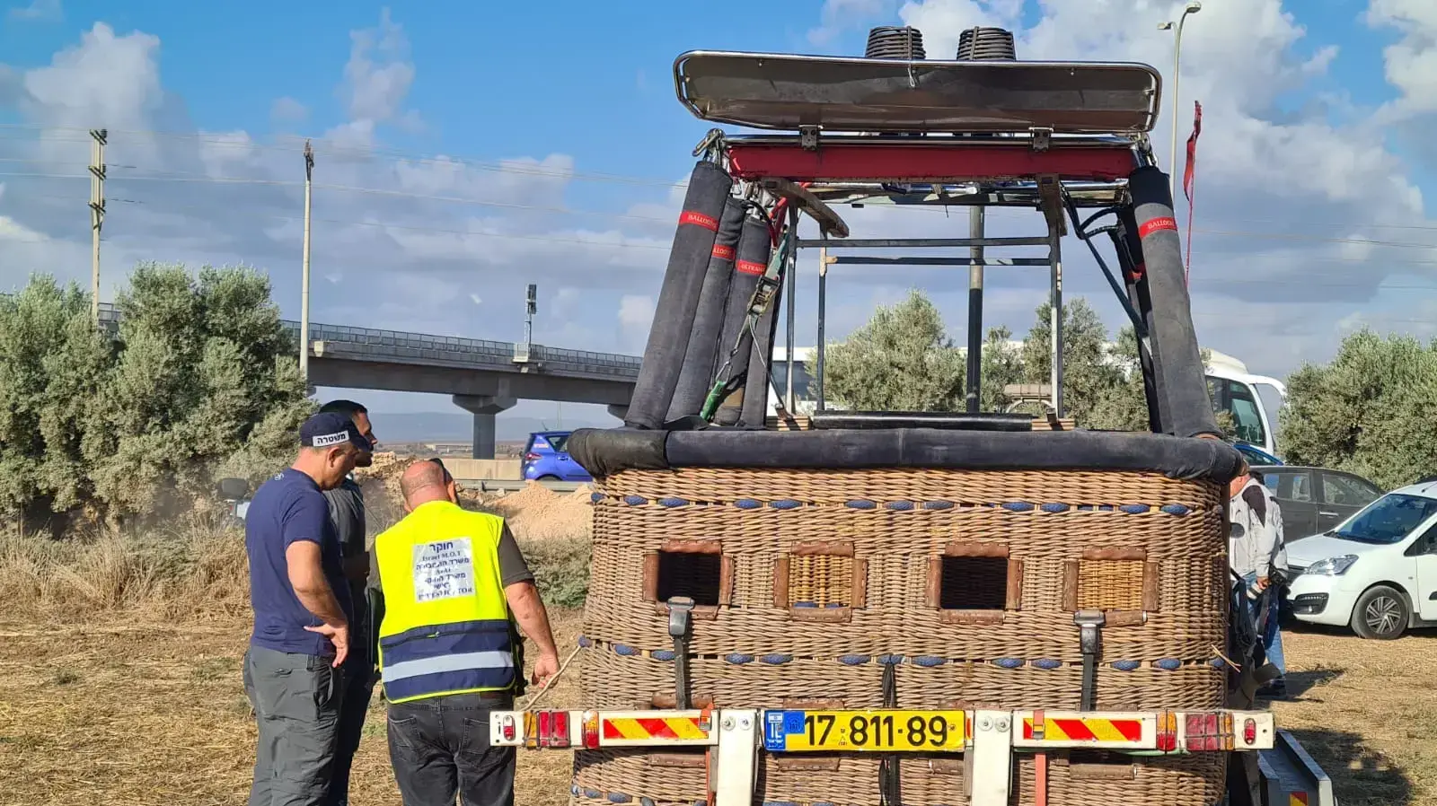 זירת התרסקות כדור הפורח בעמק יזרעאל 19 באוקטובר 2021 זירת התרסקות כדור הפורח בעמק יזרעאל 19 באוקטובר 2021