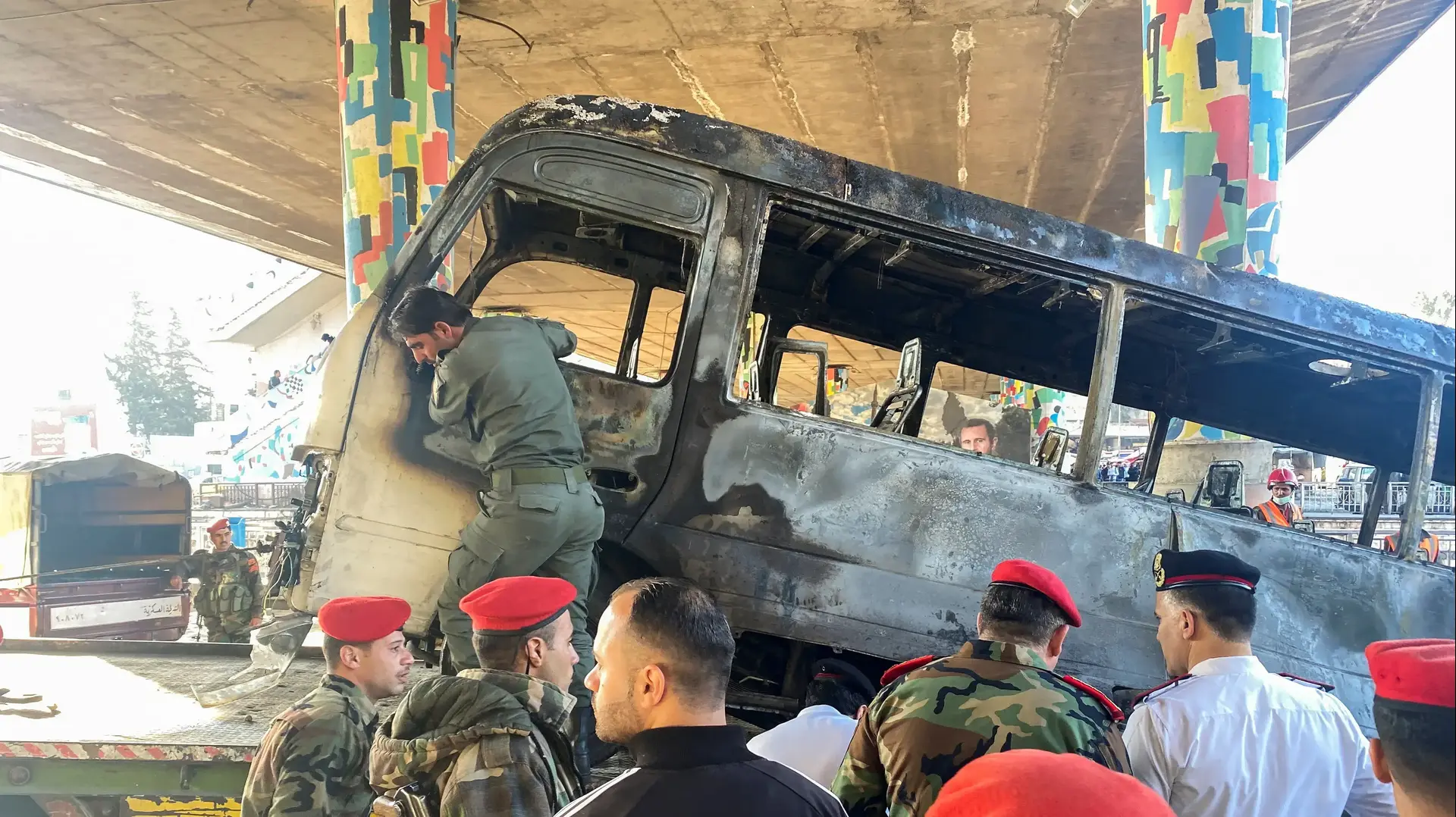 הרוגים ופצועים בפיצוץ ממטען באוטובוס, דמשק, סוריה 20 באוקטובר 2201