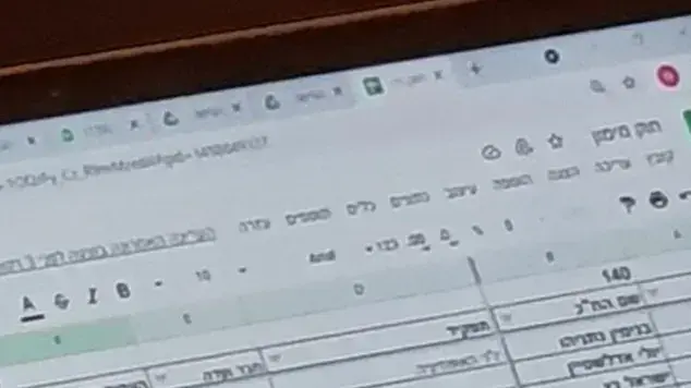 טבלת האקסל של ניר ברקת טבלת האקסל של ניר ברקת