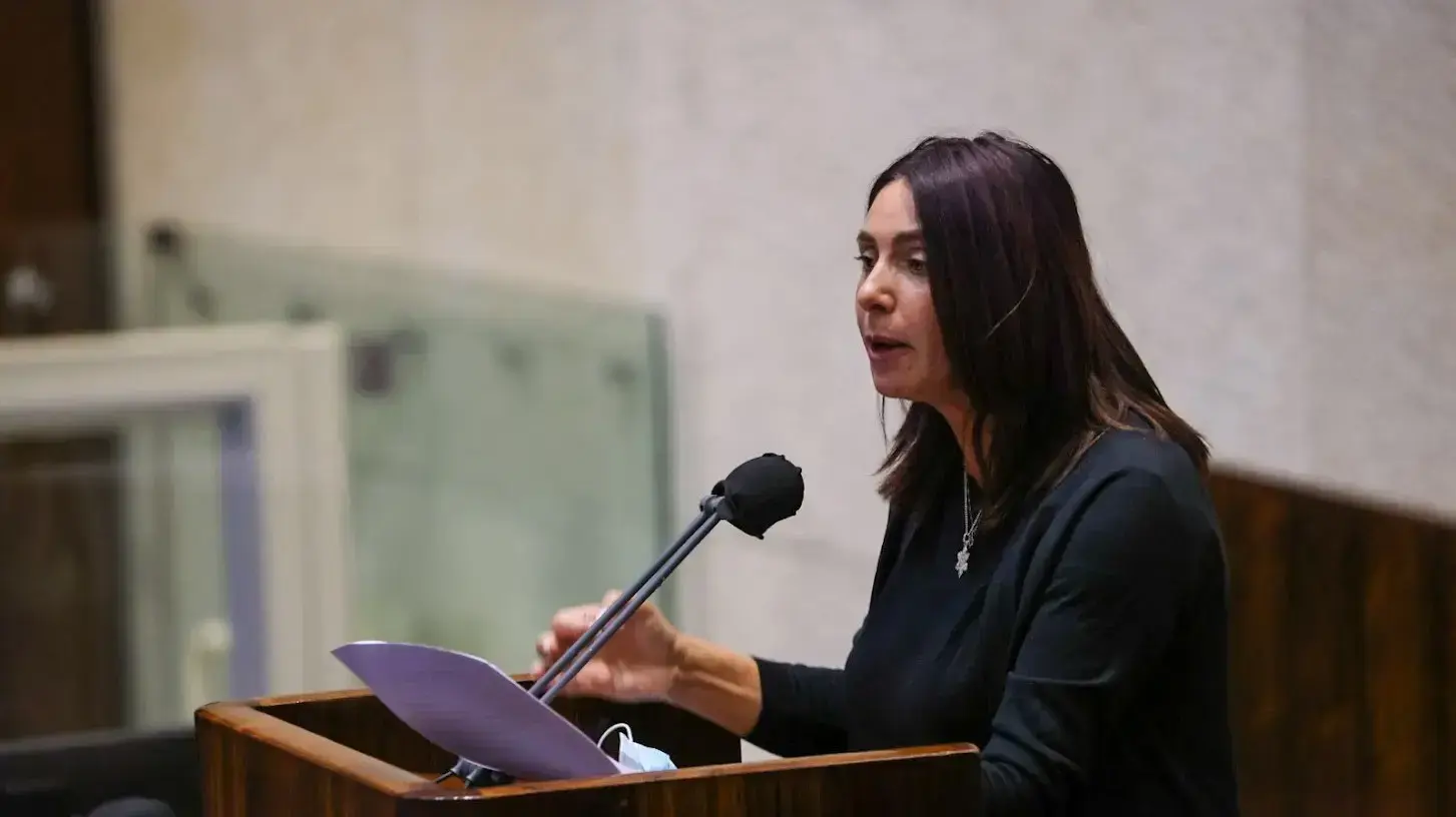 מירי רגב במהלך נאומה במליאה הכנסת 20 באוקטובר 2021 מירי רגב במהלך נאומה במליאה הכנסת 20 באוקטובר 2021