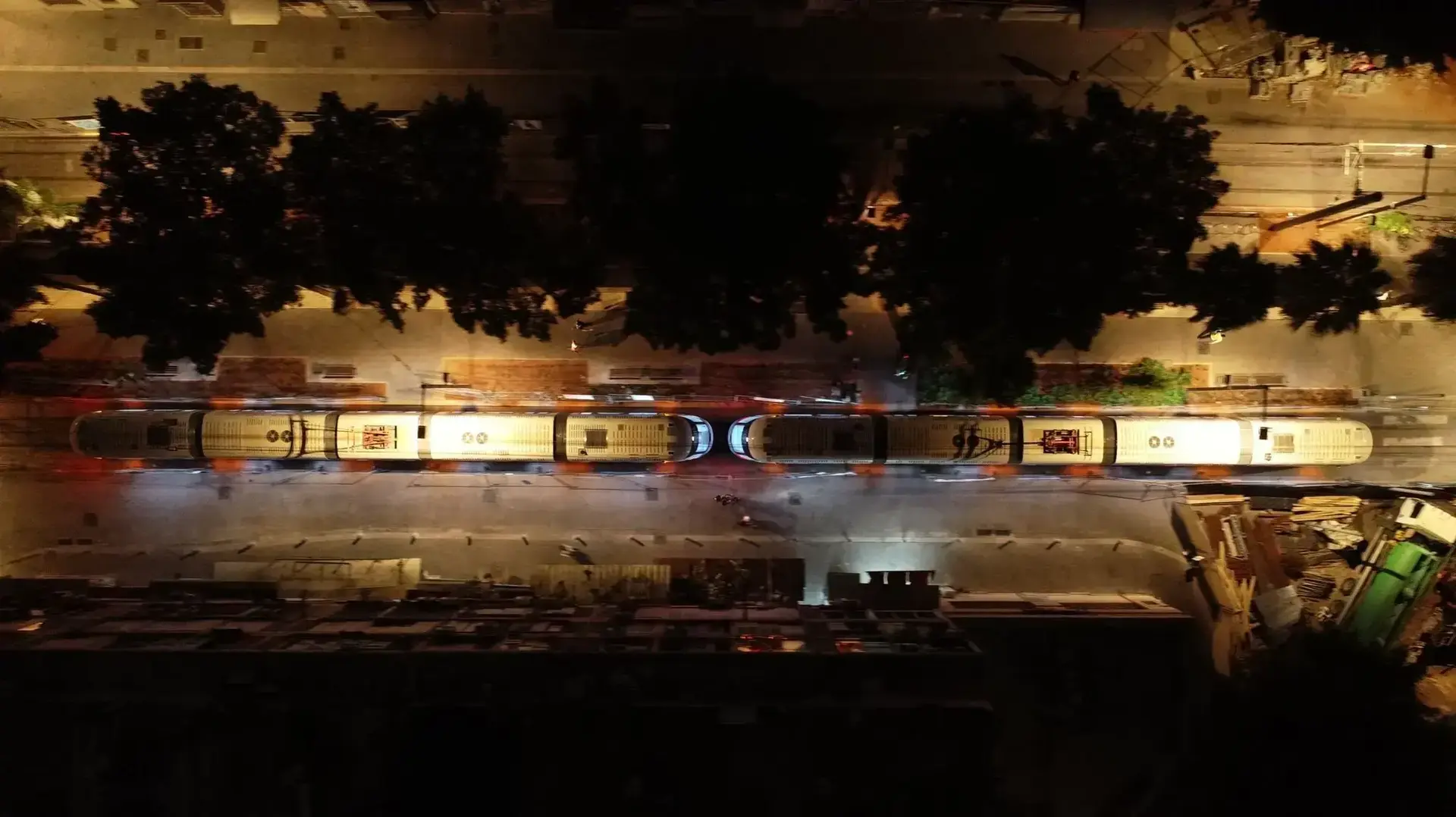 נסיעת מבחן של הרכבת הקלה ביפו. 21 באוקטובר 2021