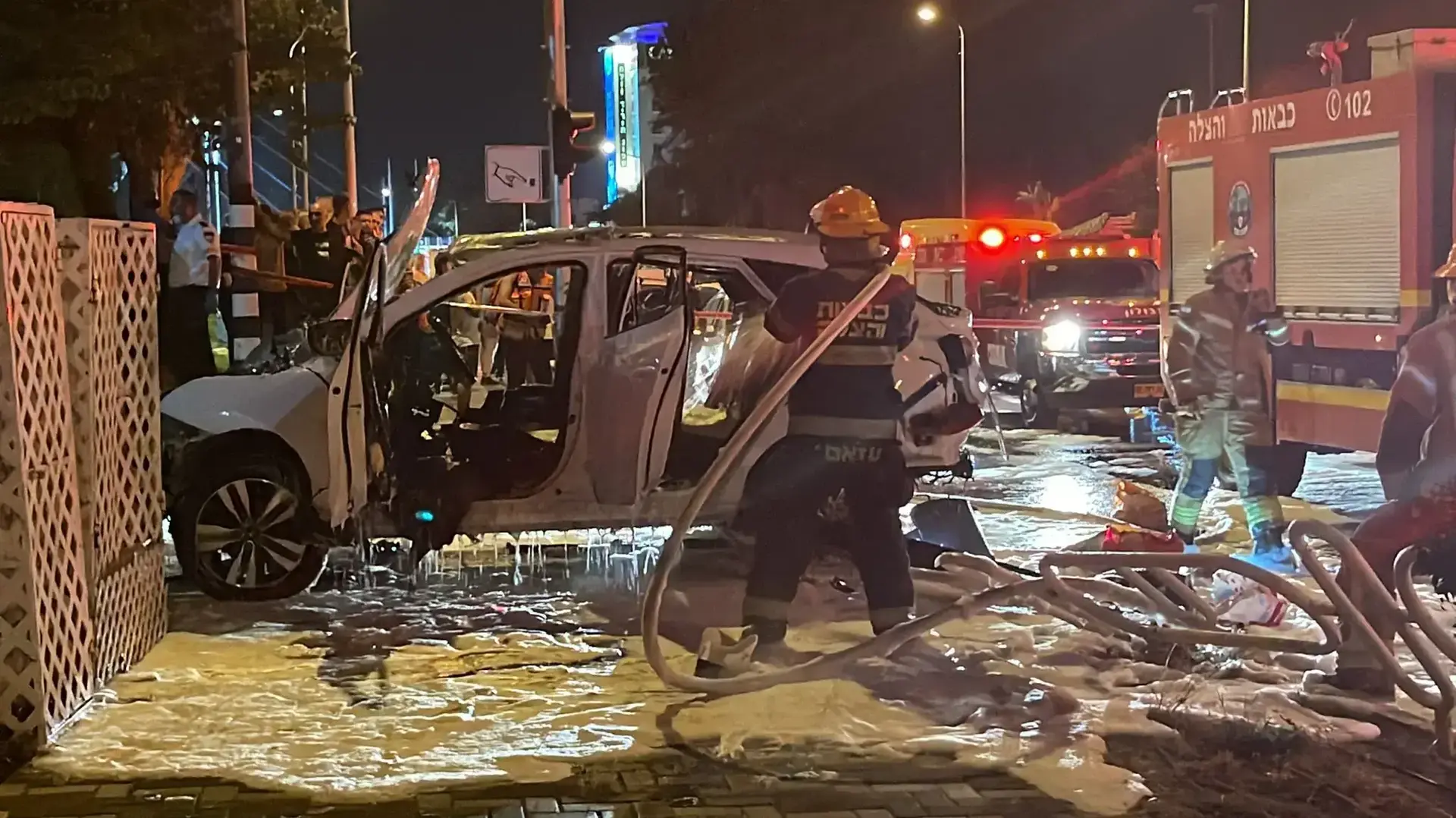 שני פצועים קשה בפיצוץ רכב בנהריה. 21 באוקטובר 2021