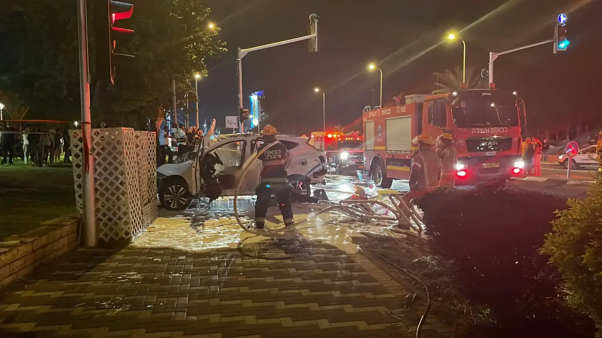 שני פצועים קשה בפיצוץ רכב בנהריה. 21 באוקטובר 2021