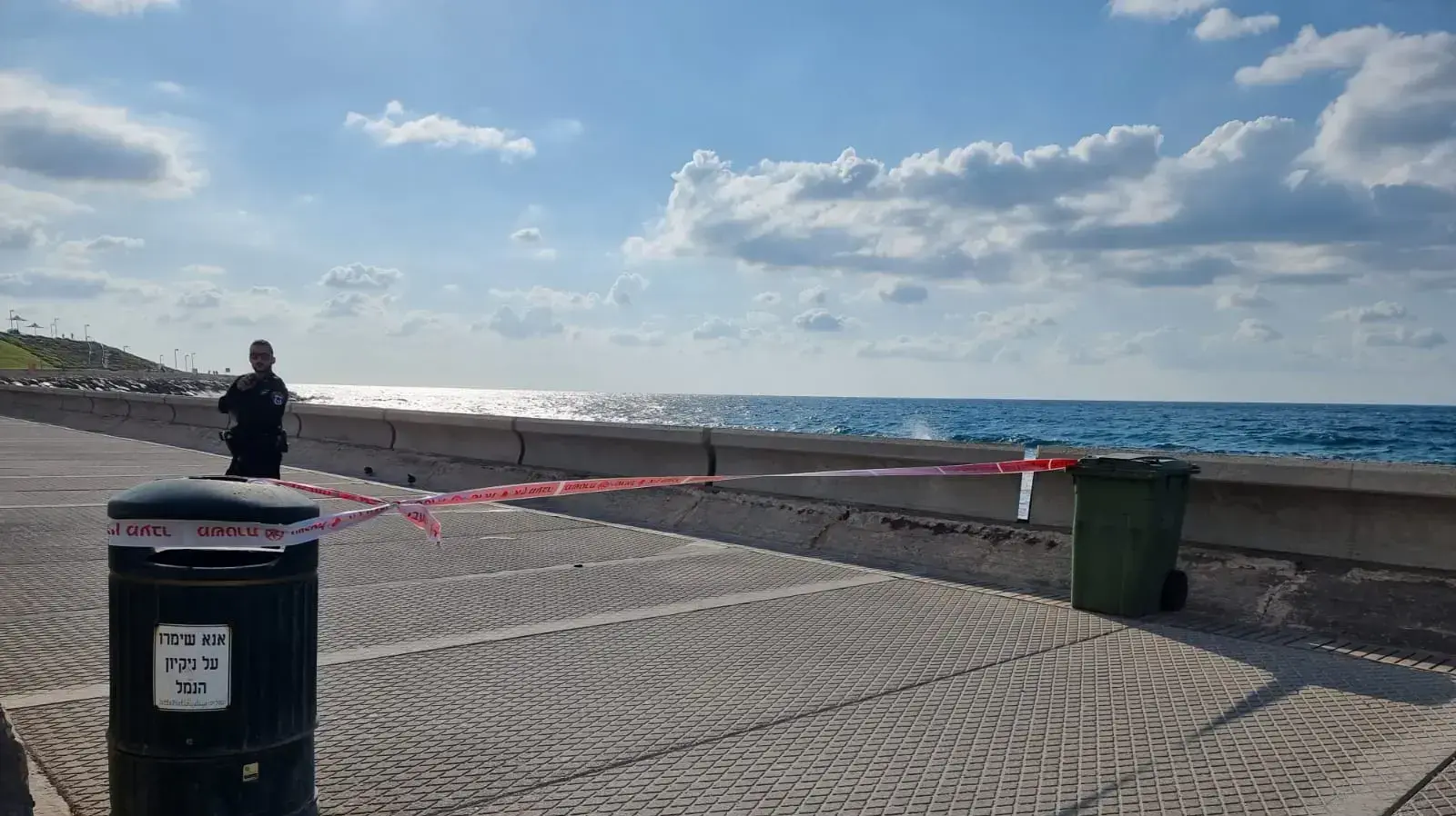 זירת אירוע הירי בנמל יפו 23 באוקטובר 2021 זירת אירוע הירי בנמל יפו 23 באוקטובר 2021