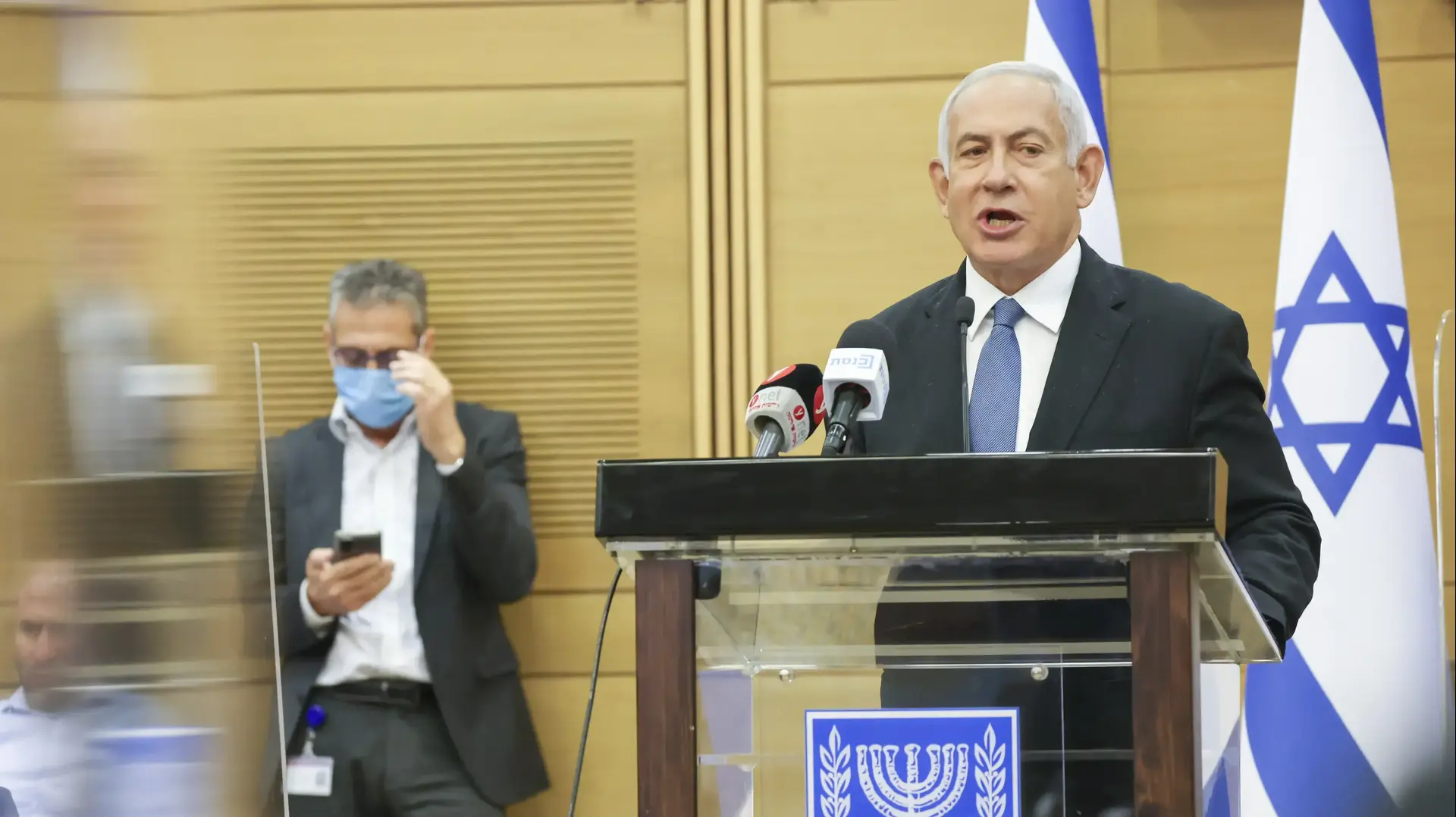יו"ר הליכוד בנימין נתניהו בישיבת סיעה, 25 באוקטובר 2021 יו"ר הליכוד בנימין נתניהו בישיבת סיעה, 25 באוקטובר 2021