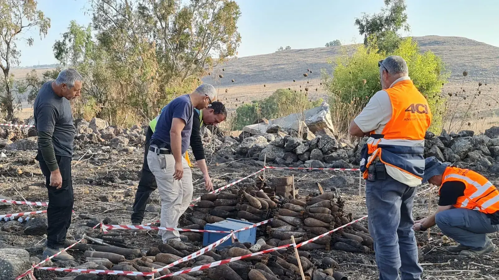 הרשות לפינוי מוקשים ונפלים במשרד הביטחון חשפה ברמת הגולן בונקר סורי ענק ועמוס בתחמושת מתקופת מלחמת ששת הימים, 2 בנובמבר 2021