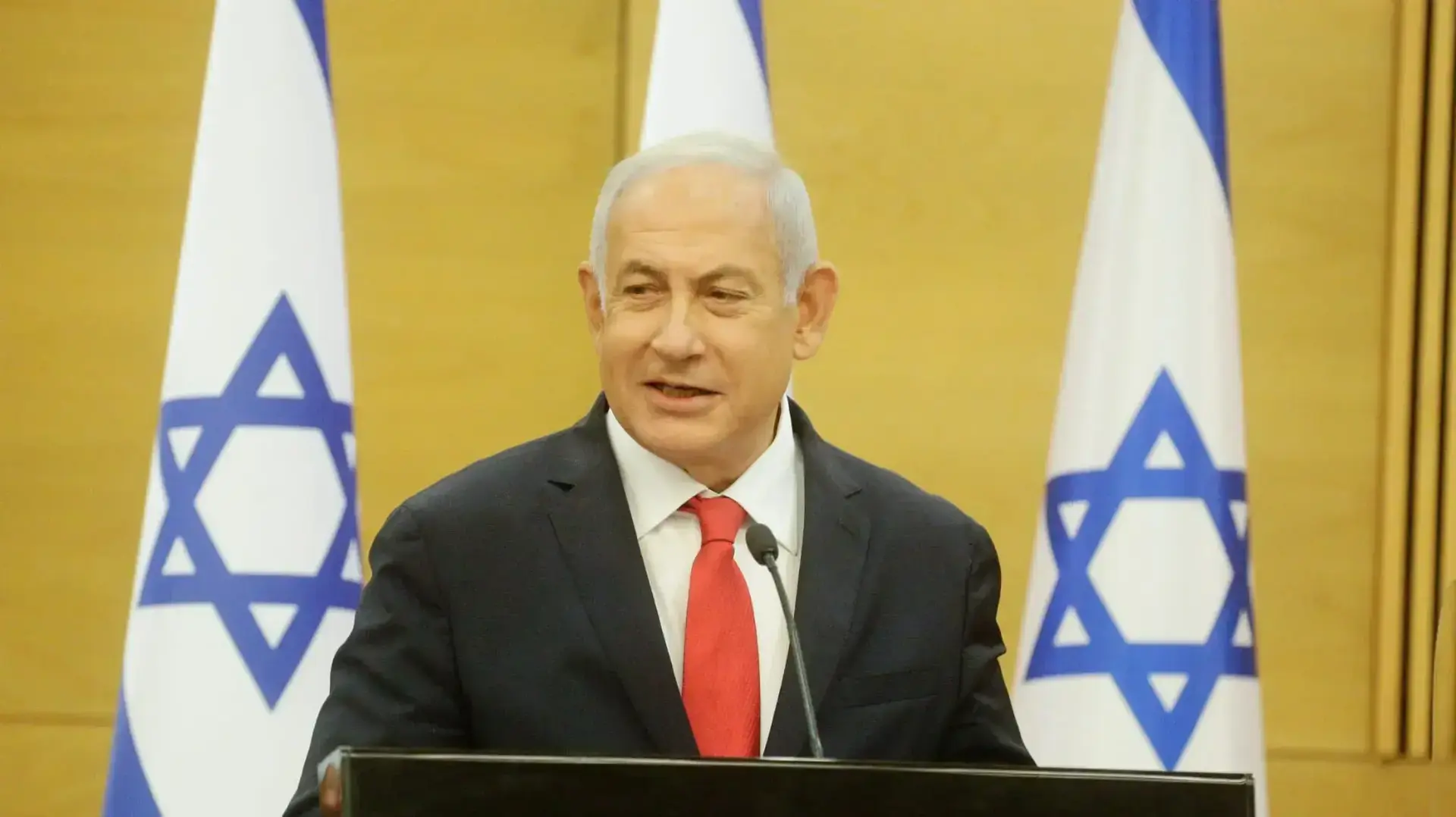 רה"מ, נתניהו במהלך נאומו בפתח ישיבת מפלגתו בכנסת 8 בנובמבר 2021 