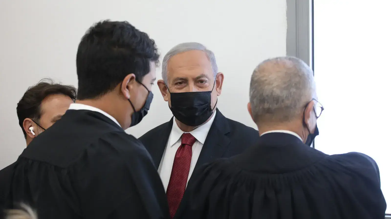 אולם משפט נתניהו 16 בנובמבר 2021 אולם משפט נתניהו 16 בנובמבר 2021
