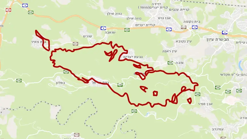 שטח שריפה הרי ירושלים שטח שריפה הרי ירושלים