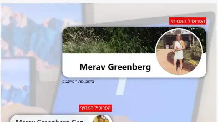 הפרופיל האמיתי (למעלה) של מרב לצד הפרופיל המזויף שתמך באורלי לוי-אבקסיס. 19 בנובמבר 2021 הפרופיל האמיתי (למעלה) של מרב לצד הפרופיל המזויף שתמך באורלי לוי-אבקסיס. 19 בנובמבר 2021
