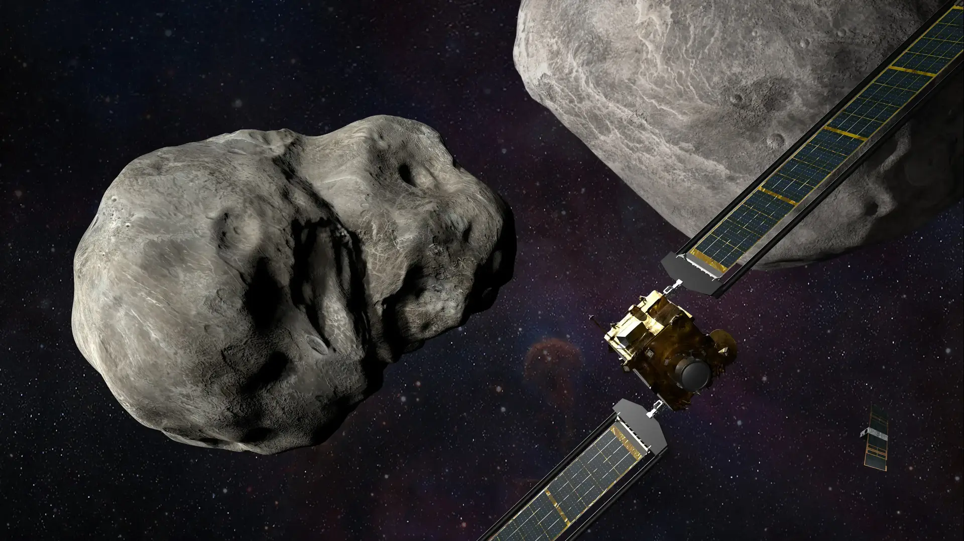 הדמייה של נאס"א לקראת המשימה לפיצוץ אסטרואידים הדמייה של נאס"א לקראת המשימה לפיצוץ אסטרואידים