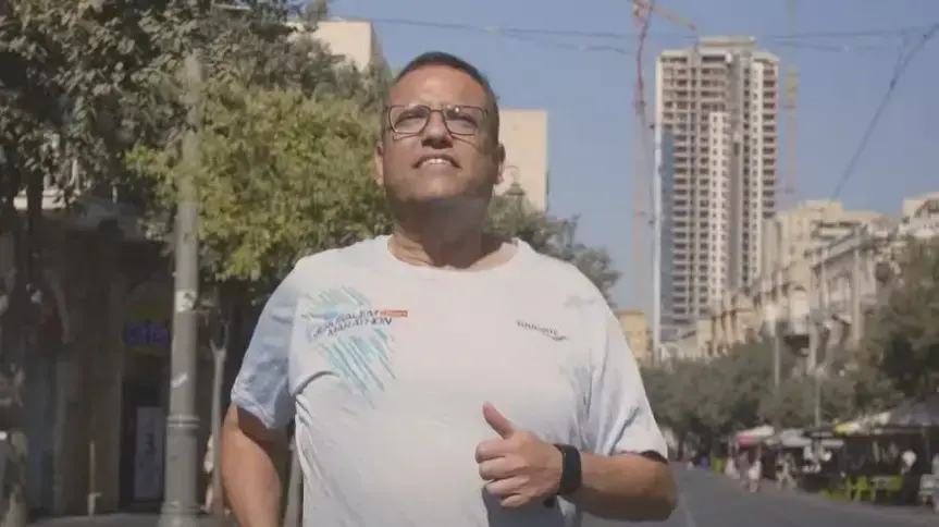 ראש עיריית ירושלים משה ליאון בסרטון ממרתון ירושלים ראש עיריית ירושלים משה ליאון בסרטון ממרתון ירושלים