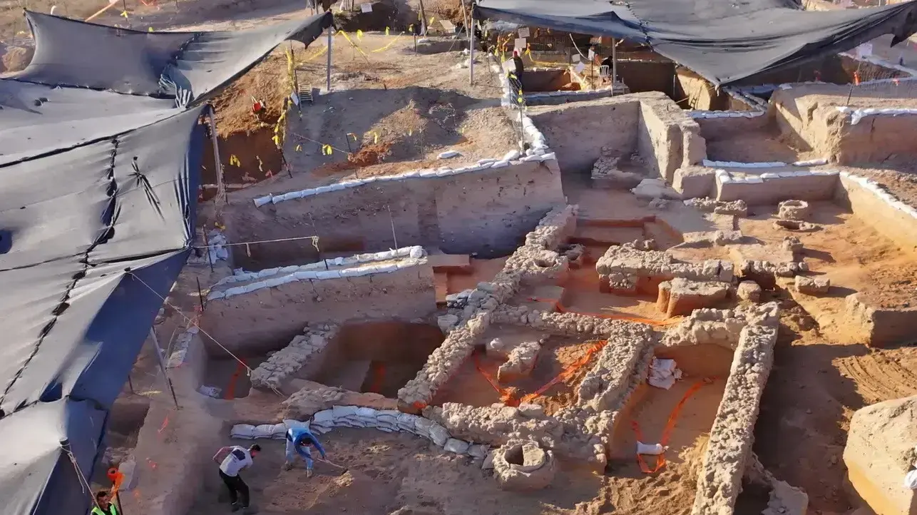שרידי המבנה מימי הסנהדרין שנמצאו ביבנה שרידי המבנה מימי הסנהדרין שנמצאו ביבנה