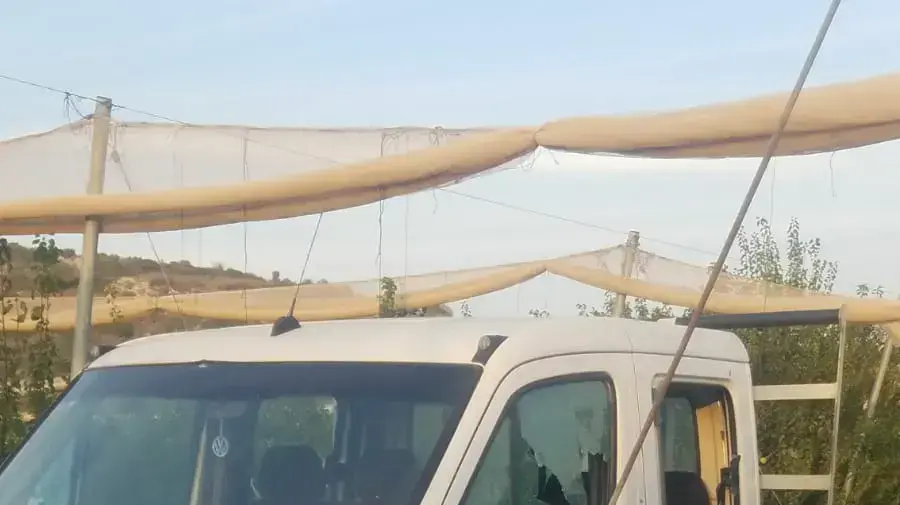 רכב שניזוק במטעי שפיה, בין זכרון יעקב לפרדיס רכב שניזוק במטעי שפיה, בין זכרון יעקב לפרדיס