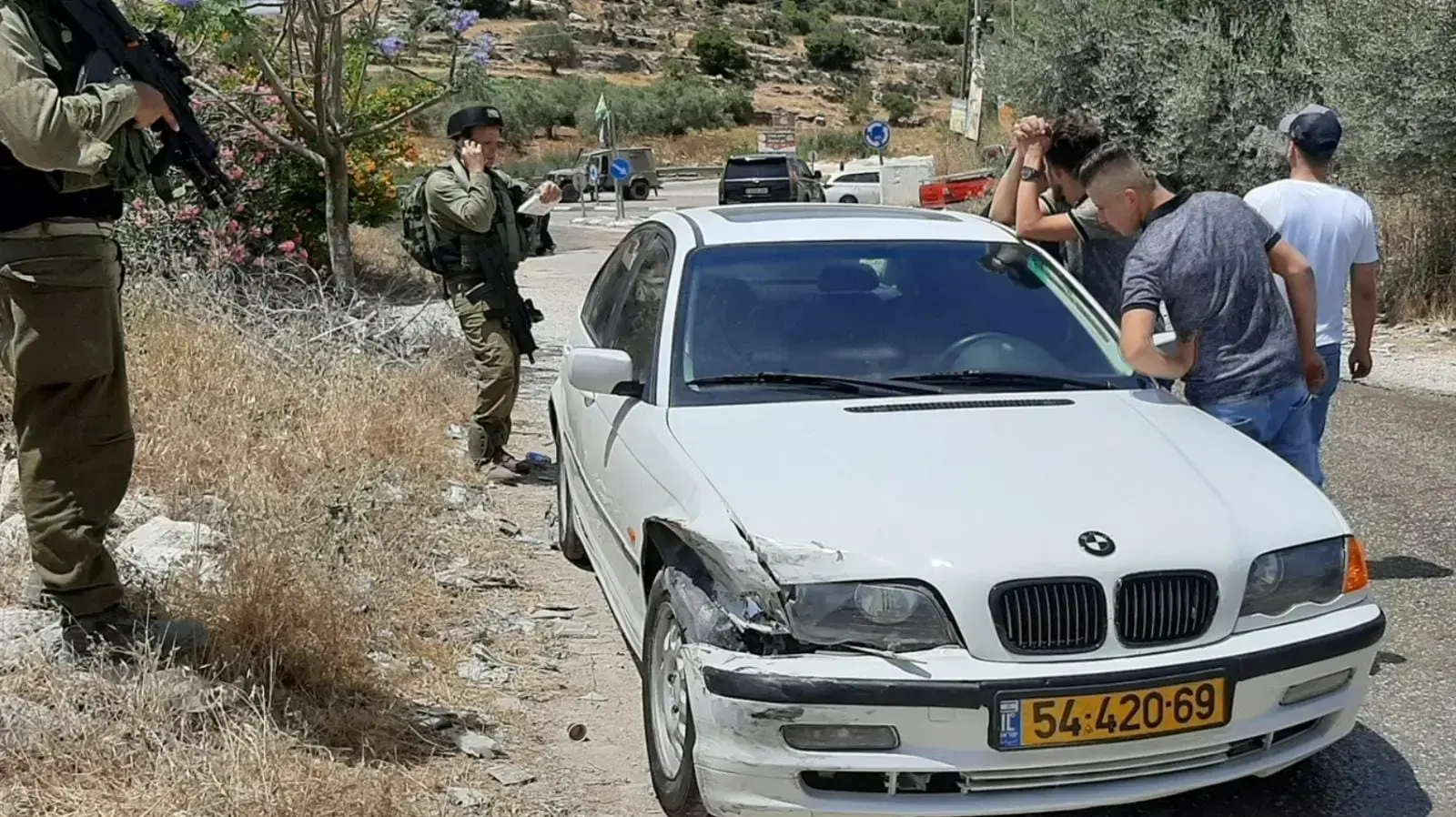 משטובה שעשתה תאונה עם רכב ישראלי בצומת הדואר לפני כחצי שנה משטובה שעשתה תאונה עם רכב ישראלי בצומת הדואר לפני כחצי שנה