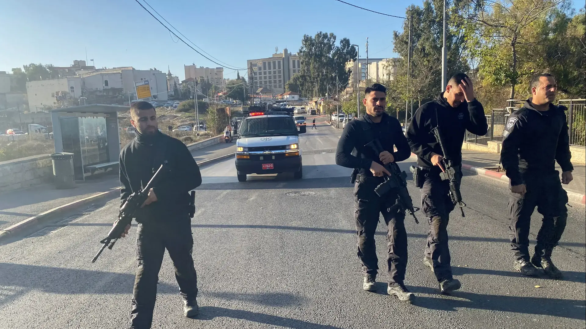 זירת אירוע הדקירה בירושלים 8 בדצמבר 2021 זירת אירוע הדקירה בירושלים 8 בדצמבר 2021