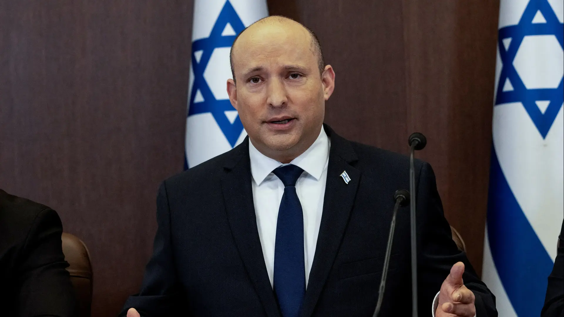רה"מ נפתלי בנט, במהלך ישיבת הממשלה 12 בדצמבר 2021 רה"מ נפתלי בנט, במהלך ישיבת הממשלה 12 בדצמבר 2021