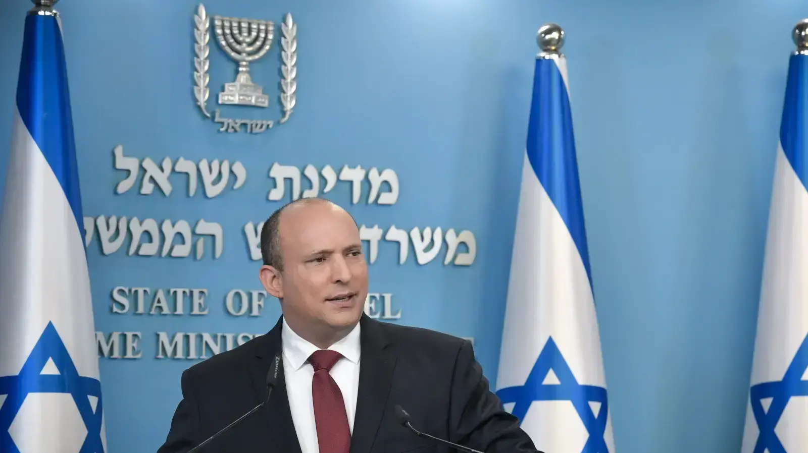 ראש הממשלה נפתלי בנט במסיבת העיתונאים, הערב ראש הממשלה נפתלי בנט במסיבת העיתונאים, הערב