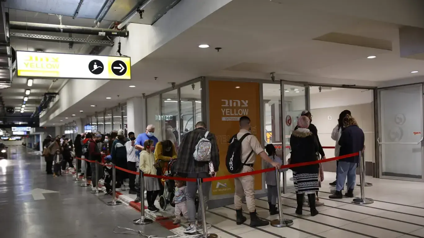 תור לבדיקת אנטיגן קורונה, גרנד קניון באר שבע, 10 בינואר 2022
