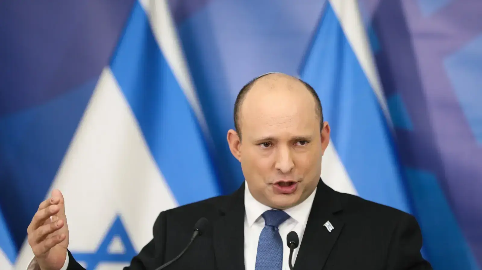 ראש הממשלה, נפתלי בנט במהלך הצהרה לתקשורת 11 בינואר 2021 ראש הממשלה, נפתלי בנט במהלך הצהרה לתקשורת 11 בינואר 2021