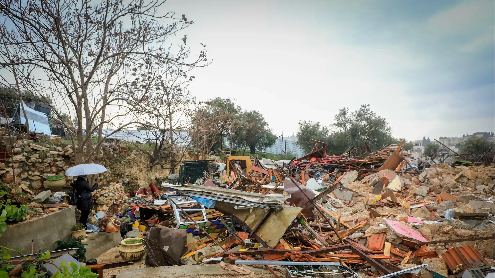 מעצרים והריסת מבנה מגורים בשיח ג'ראח בירושלים 19 בינואר 2022 מעצרים והריסת מבנה מגורים בשיח ג'ראח בירושלים 19 בינואר 2022