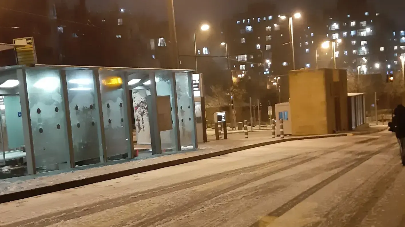 שלג בהר הרצל , ירושלים, 26 בינואר 2022