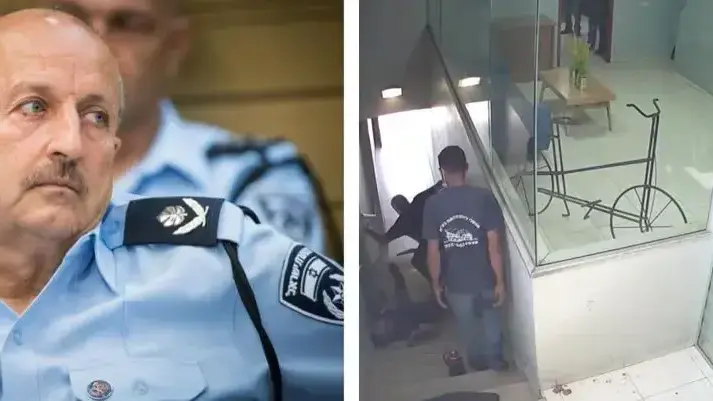 תיעוד של ניצב ג'מאל חכרוש מדלג מעל קורבן ומועד במפעל מתכת בכפר כנא
24.1.22