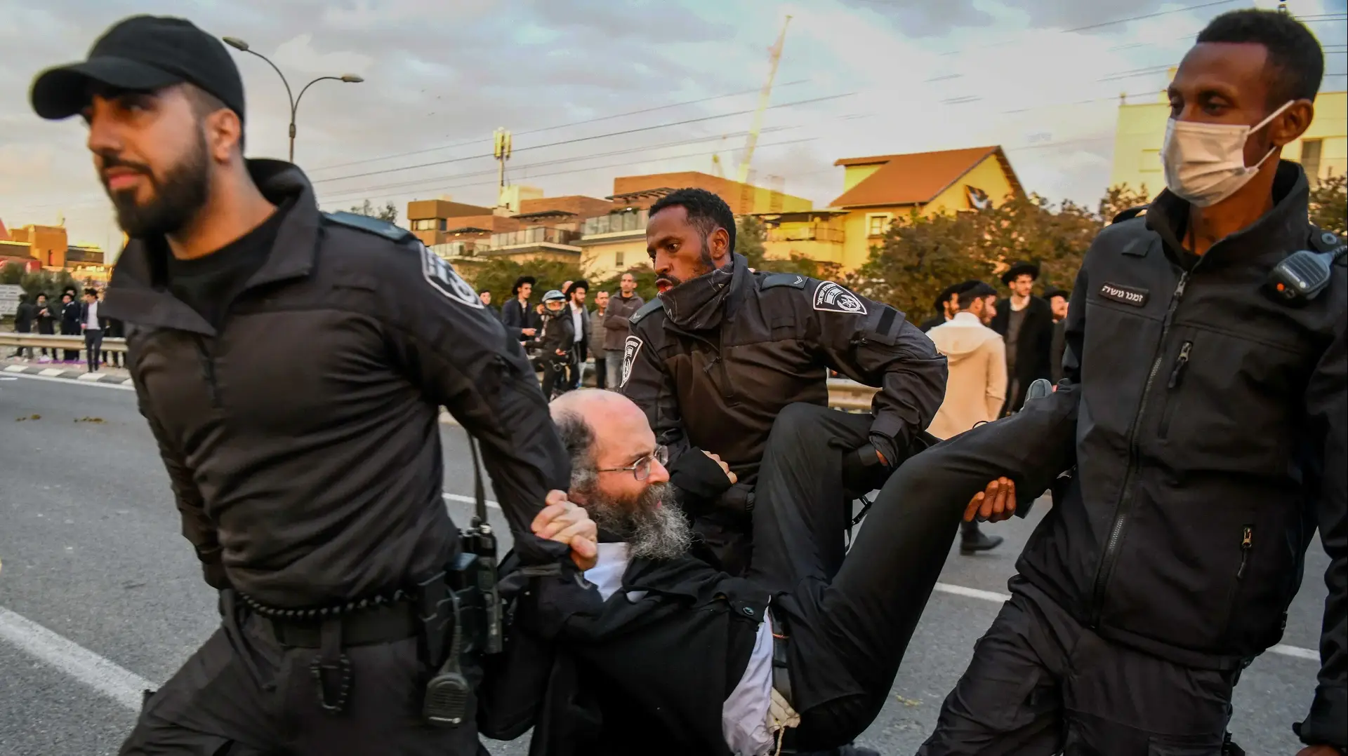 הפגנת חרדים בירושלים נגד חוק הגיוס 06 במרץ 2022