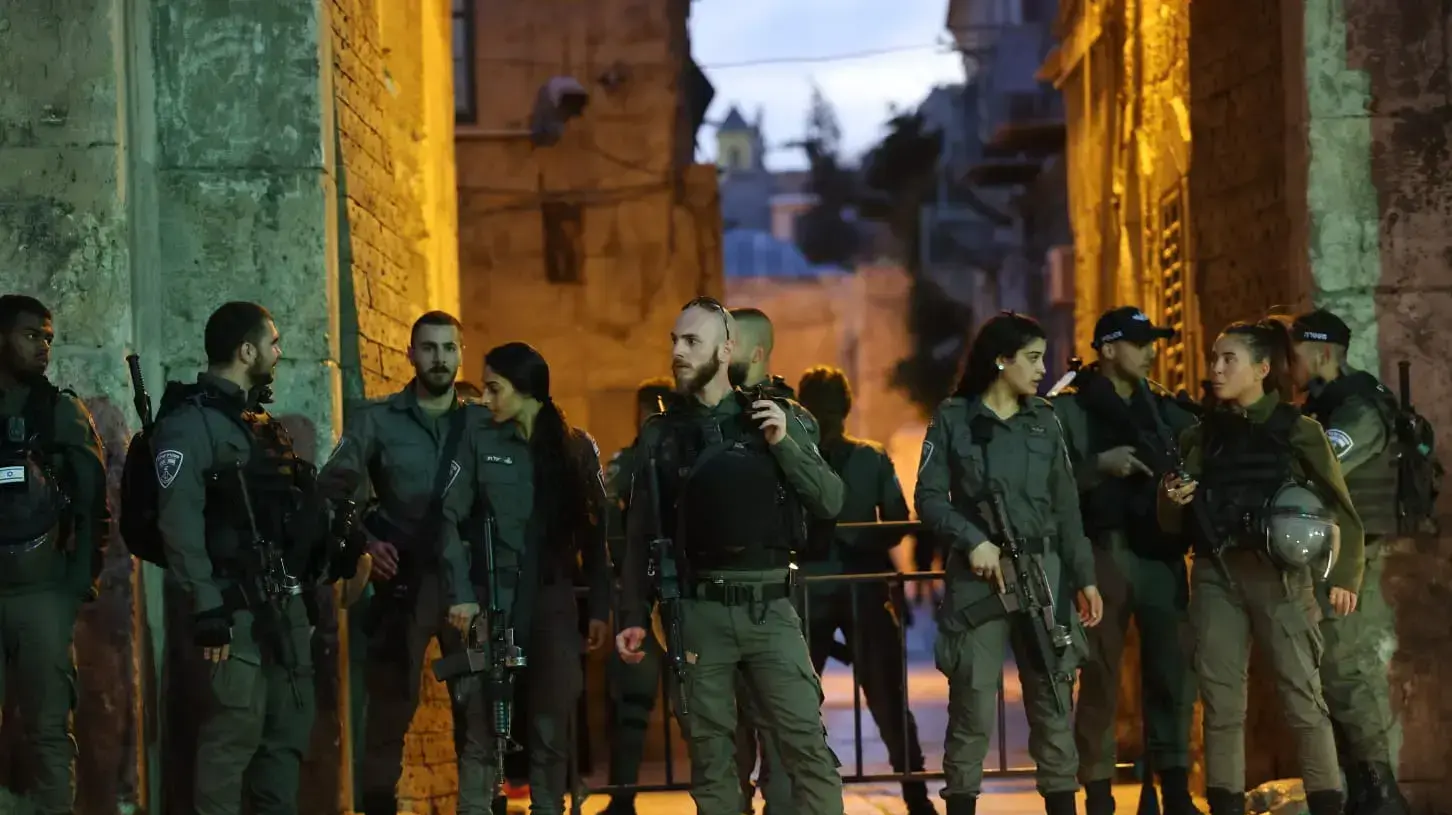 סמוך לזירת פיגוע דקירה בעיר העתיקה, ירושלים, 7 במרץ 2022 סמוך לזירת פיגוע דקירה בעיר העתיקה, ירושלים, 7 במרץ 2022