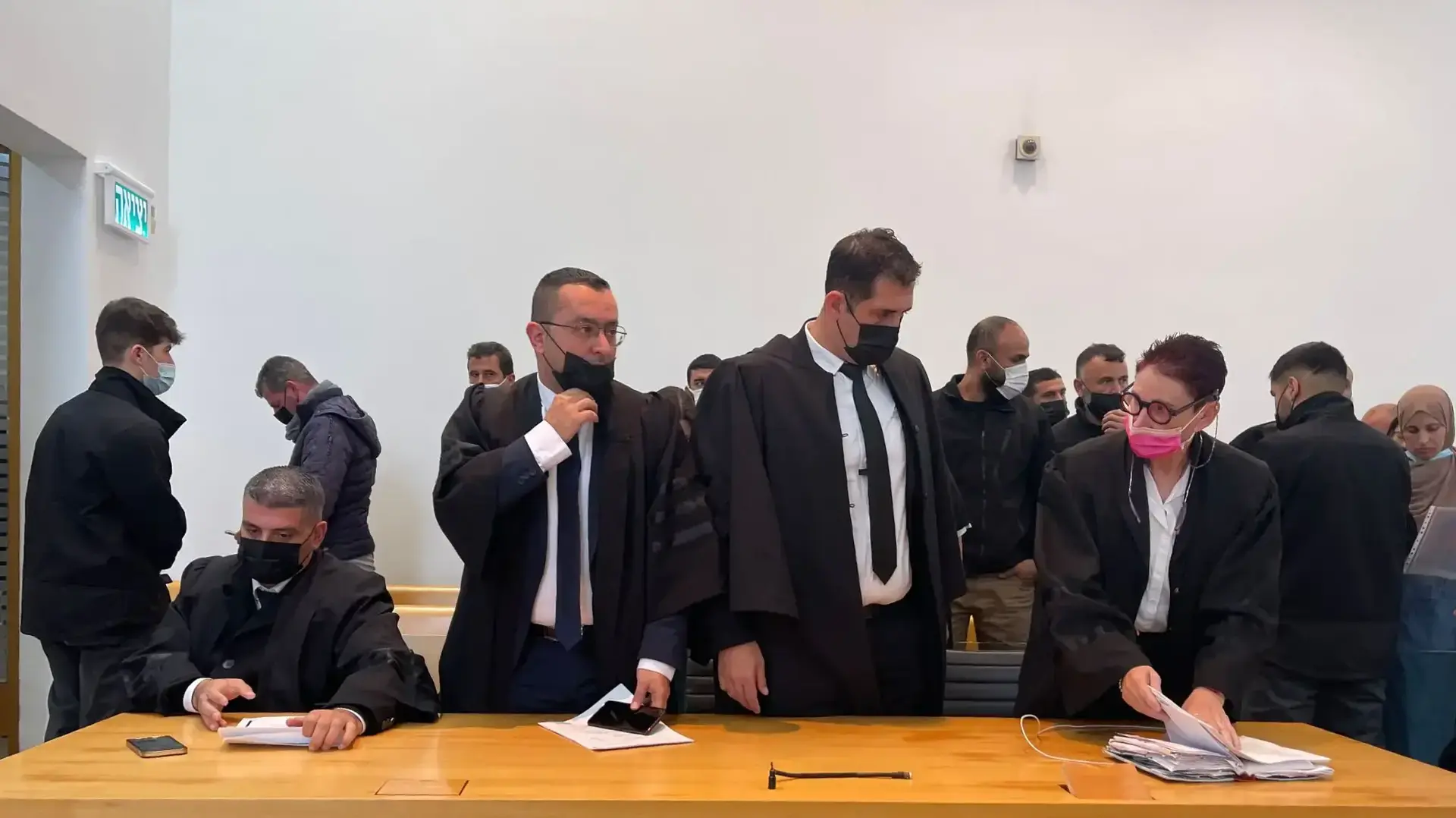 עורכי הדין תמי אולמן, שאדי סרוג׳י, שאדי דבאח, חוסין חאלדי. 11 במרץ 2022 עורכי הדין תמי אולמן, שאדי סרוג׳י, שאדי דבאח, חוסין חאלדי. 11 במרץ 2022