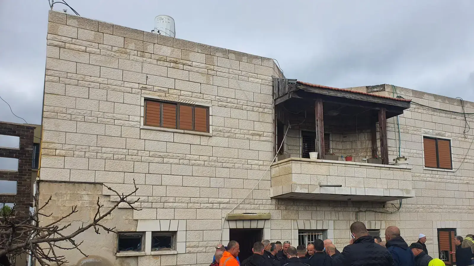 זירת השריפה בירכא. היום זירת השריפה בירכא. היום