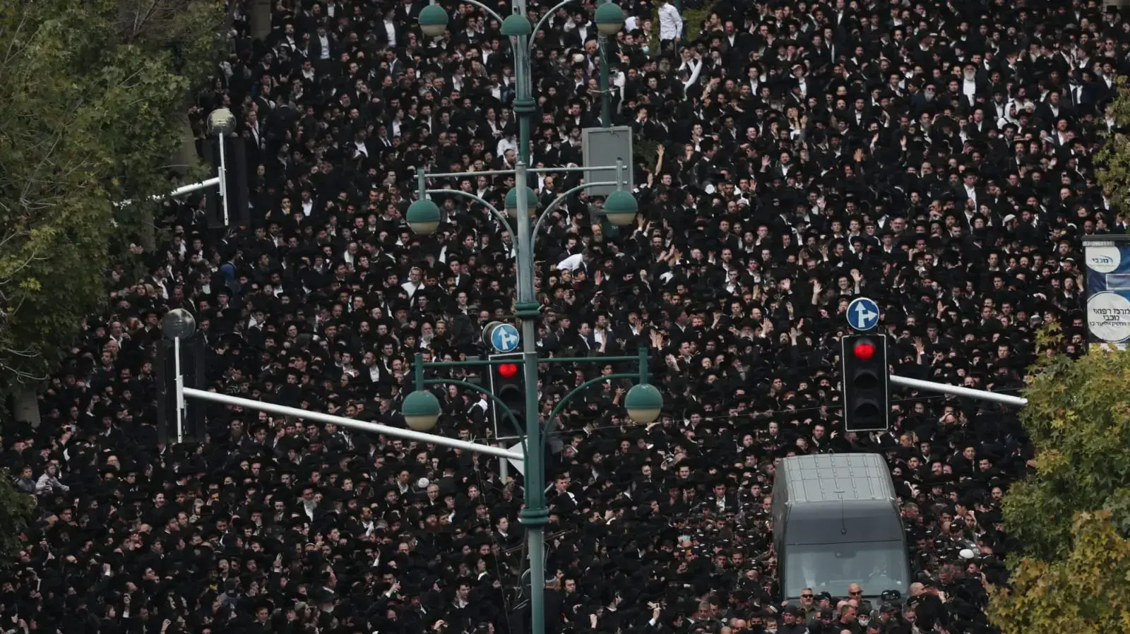 מסע הלוויייה של הרב חיים קניבסקי, בני ברק, 20 במרץ 2022