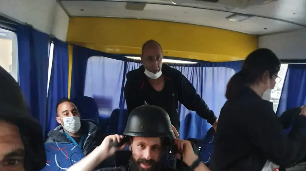 תרגיל הפינוי של צוות בית החולים הישראלי שהוקם באוקראינה תרגיל הפינוי של צוות בית החולים הישראלי שהוקם באוקראינה