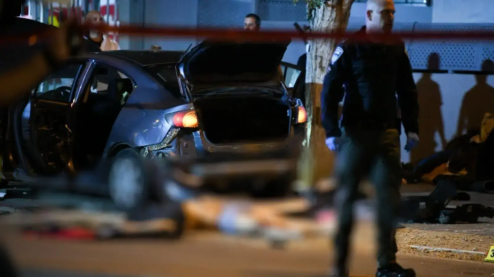 זירת הפיגוע ירי בחדרה בו שניים נרצחו ועוד ארבעה נפצעו , זירת האירוע 28 במרץ 2022 זירת הפיגוע ירי בחדרה בו שניים נרצחו ועוד ארבעה נפצעו , זירת האירוע 28 במרץ 2022