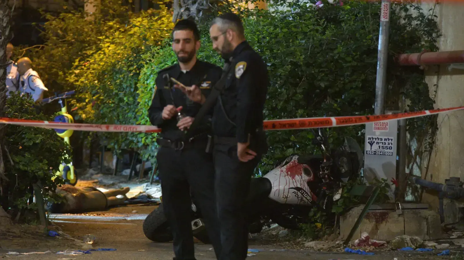 אופנוע השוטר פיגוע בבני ברק 